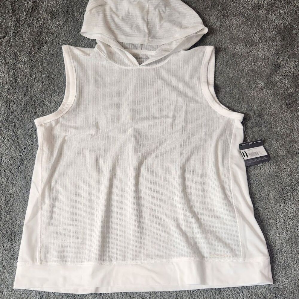 Eddie Bauer In Motion Trail Breeze Hoodie White Size Medium New Lightweight